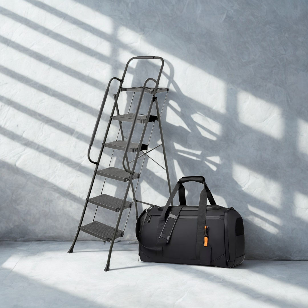 [Promo] Escalera Evolut 100% Antideslizante + Bolsa de Herramientas 3 en 1 de Cuero