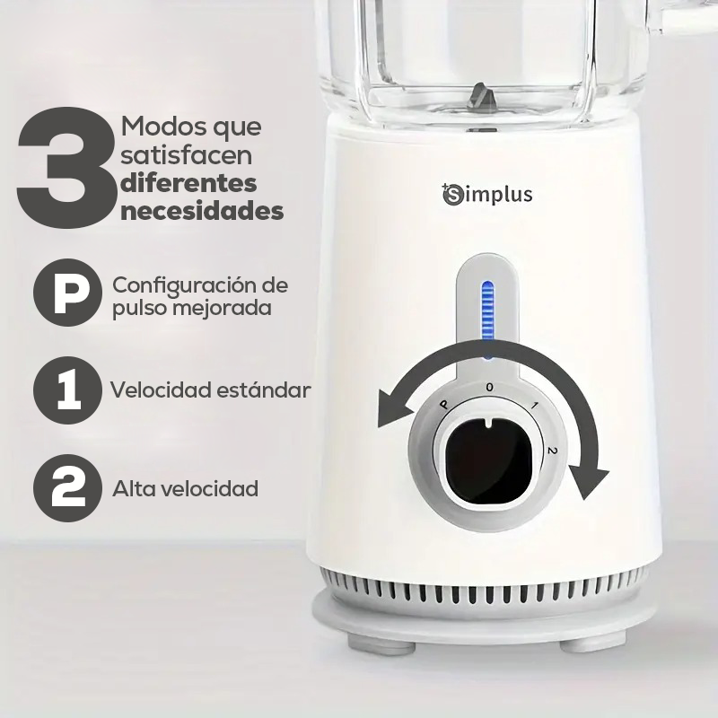 Llevá 2 y Pagá 1 - Trittura Todo Simplus, Procesador 3 en 1 de Alta Potencia + Regalo Kit de Potes Herméticos al Vacío